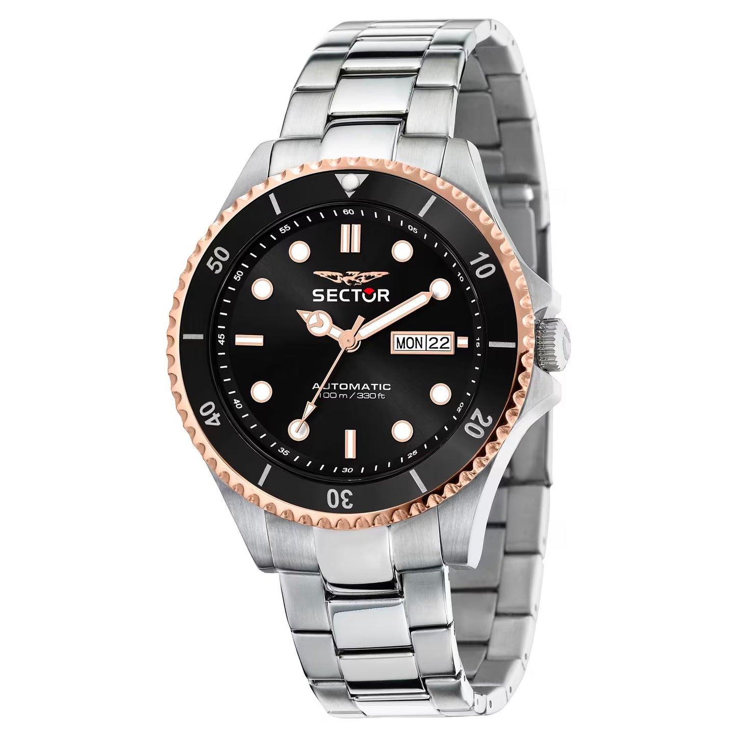 Orologio Sector 230 Automatic 43 mm Acciaio Braccialato Nero
