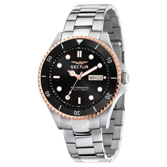 Orologio Sector 230 Automatic 43 mm Acciaio Braccialato Nero