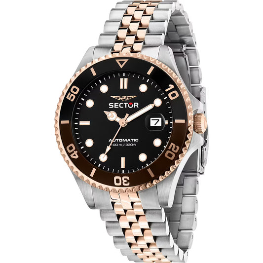 Orologio Sector 230 Automatico 43 mm Acciaio Pvd Oro Rosa Braccialato Bicolore