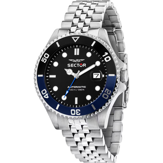 Orologio Sector 230 Automatico 43 mm Acciaio Braccialato Nero