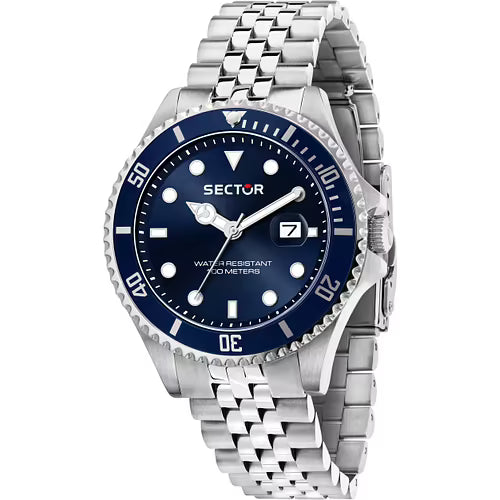 Orologio Sector 230 43 Mm Acciaio Braccialato Blu