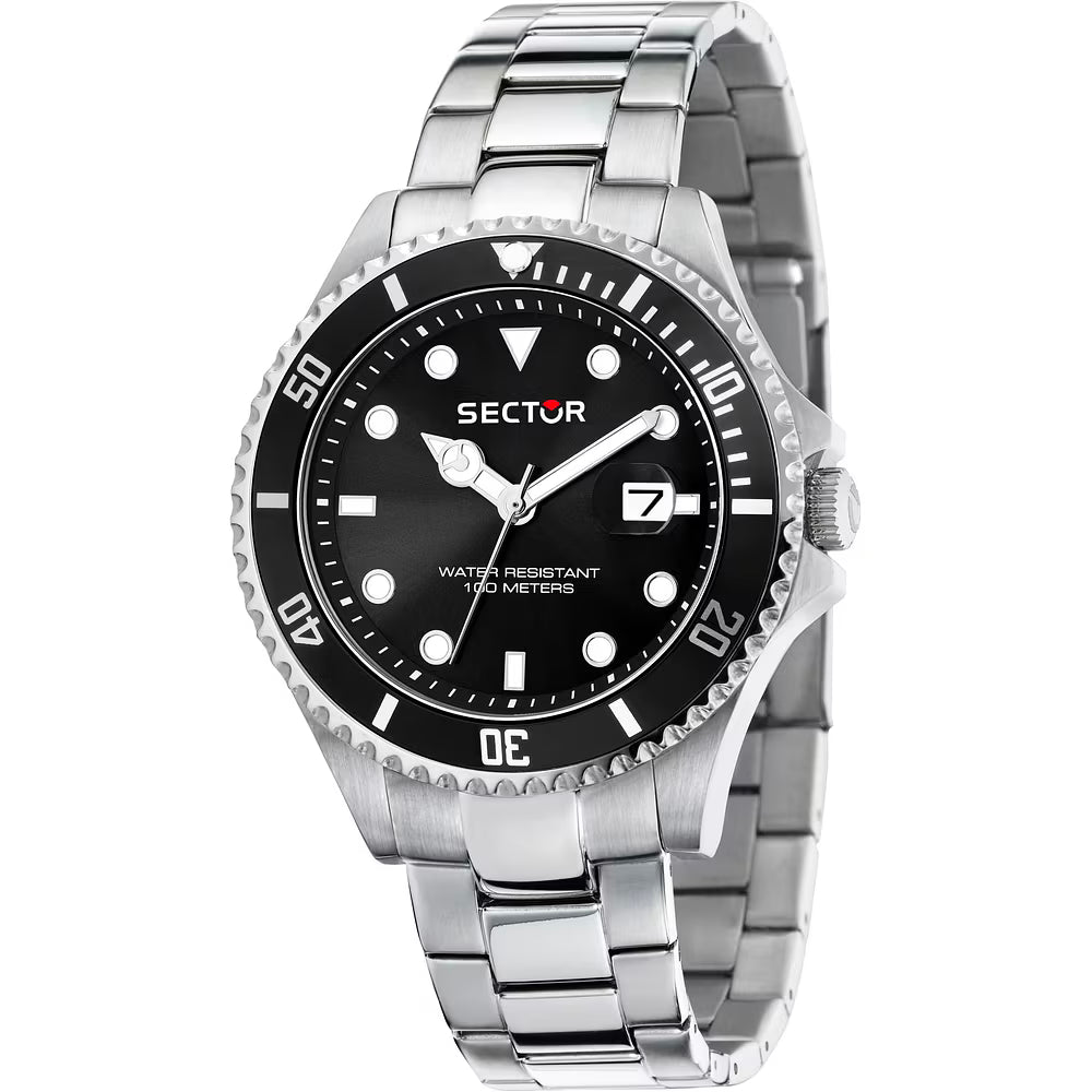 Orologio Sector 230 43 mm Acciaio Braccialato Nero