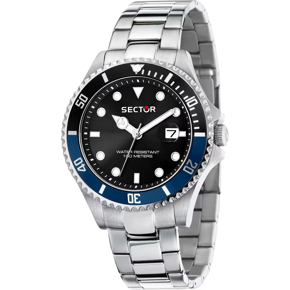 Orologio Sector 230 43 mm Acciaio Braccialato Nero