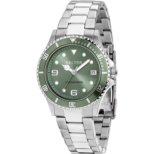 Orologio Sector 230 35 Mm Acciaio Braccialato Verde Salvia