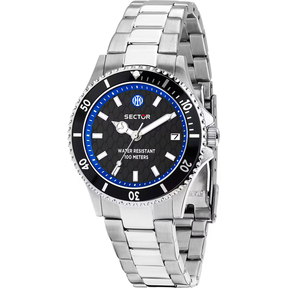 Orologio Sector 230 Inter Lady 35 Mm Acciaio Braccialato Nero/Blu