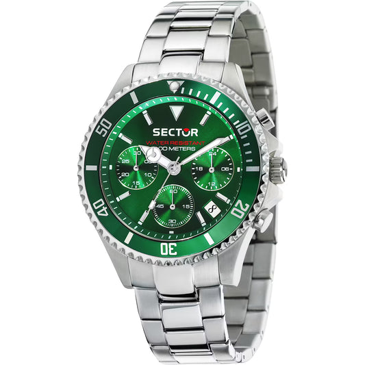 Orologio Sector 230 Chrono 43 mm Acciao Braccialato Verde