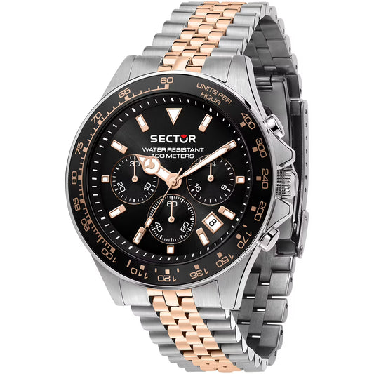 Orologio Sector 230 Chrono 43 Mm Acciaio Braccialato Acciaio/Pvd Oro Rosa