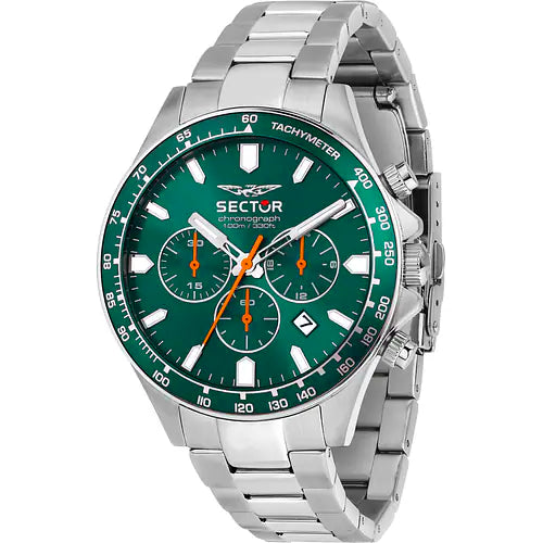 Orologio Sector 230 43 Mm Chrono Acciaio Braccialato Verde
