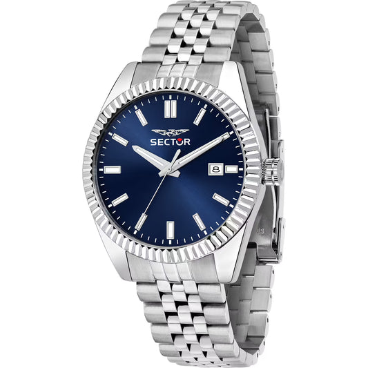 Orologio Sector 240 41 mm Acciaio Braccialato Blu