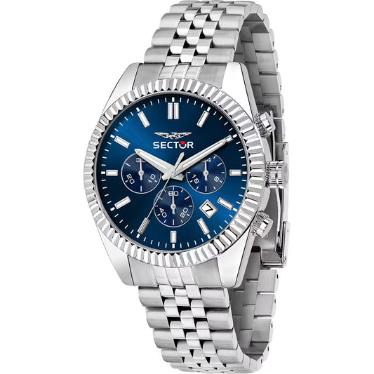 Orologio Sector 660 Chrono 41 mm Acciaio Braccialato Blu