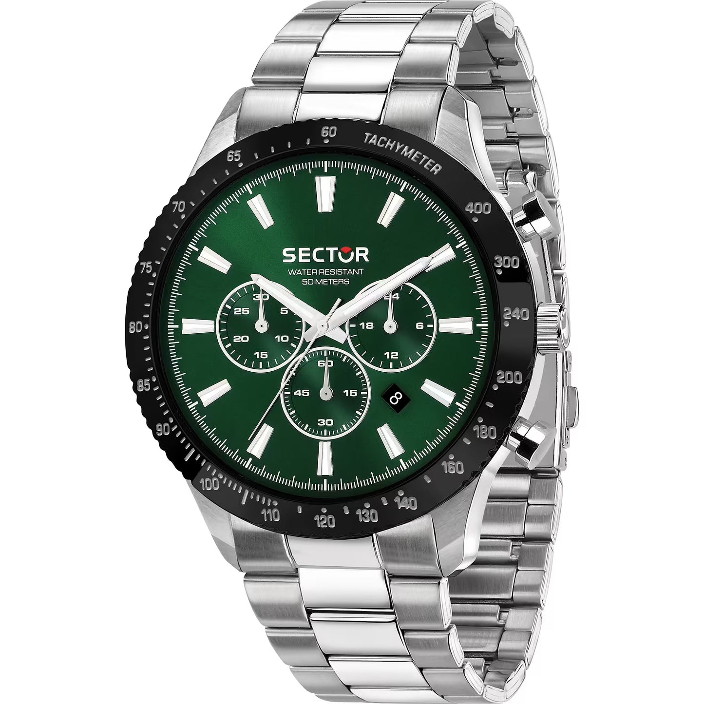 Orologio Sector 270 Chrono 45 mm Acciaio Braccialato Verde