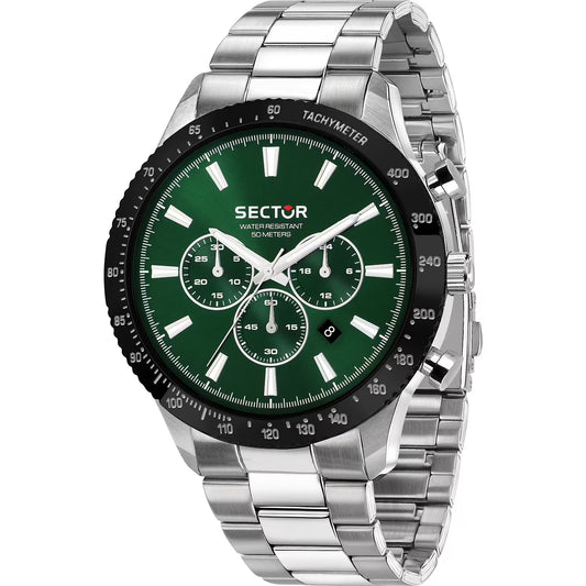 Orologio Sector 270 Chrono 45 mm Acciaio Braccialato Verde