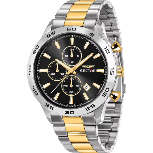 Orologio Sector 270 45 Mm Chrono Acciaio Braccialato Quadrante Nero