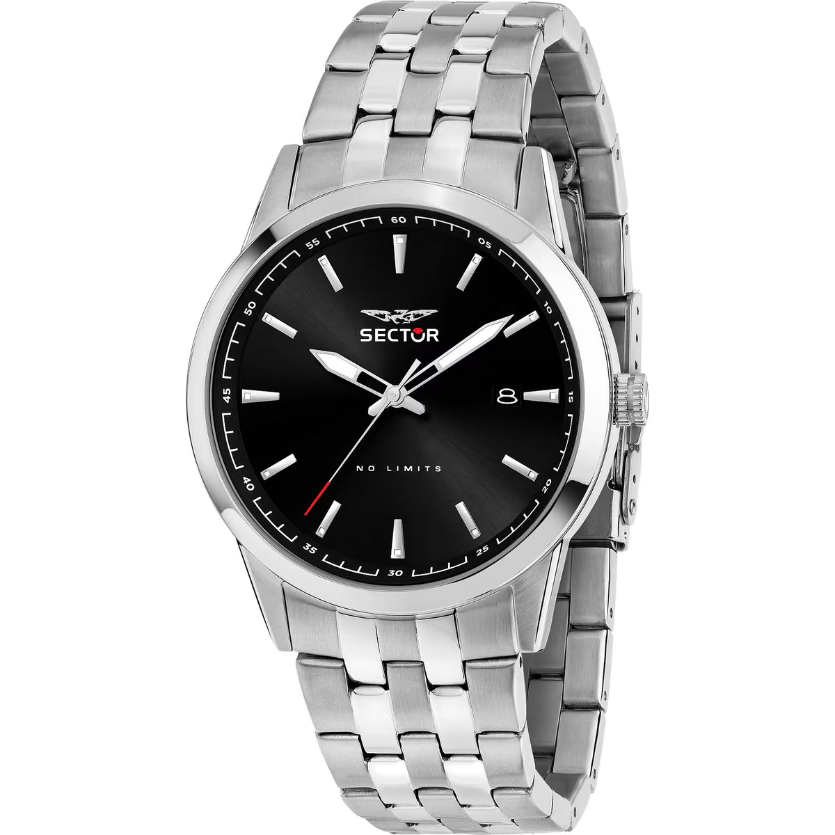 Orologio Sector 660 41 Mm Acciaio Braccialato Nero