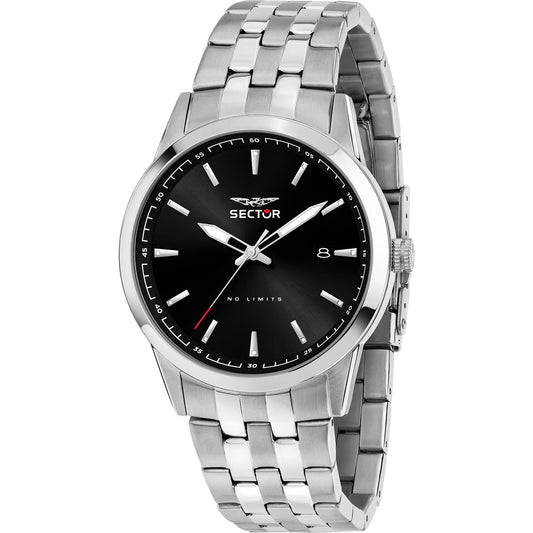 Orologio Sector 660 41 Mm Acciaio Braccialato Nero