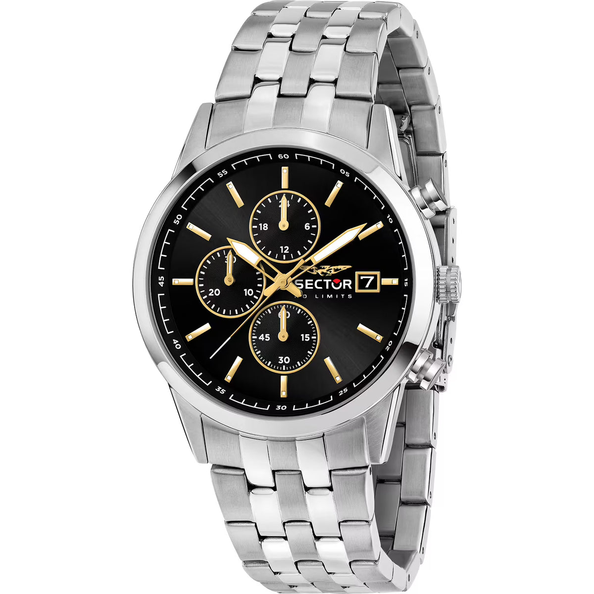 Orologio Sector 660 Chrono 42 Mm Acciaio Braccialato Nero