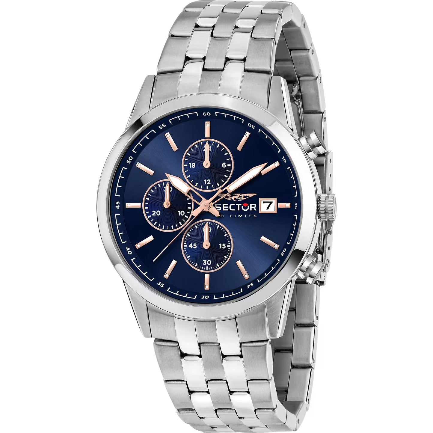 Orologio Sector 660 Chrono 42 mm Acciaio Braccialato Blu