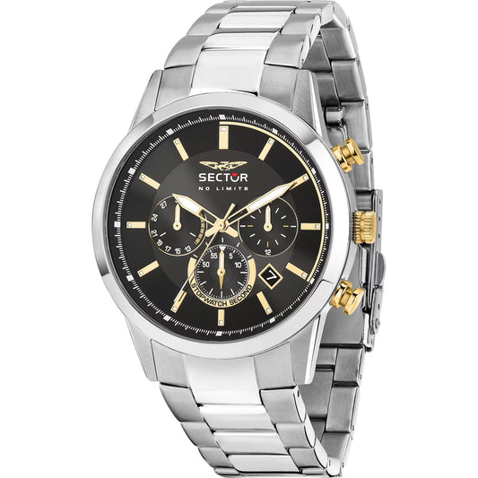 Orologio Sector 660 Chrono 42 Mm Acciaio Braccialato Nero