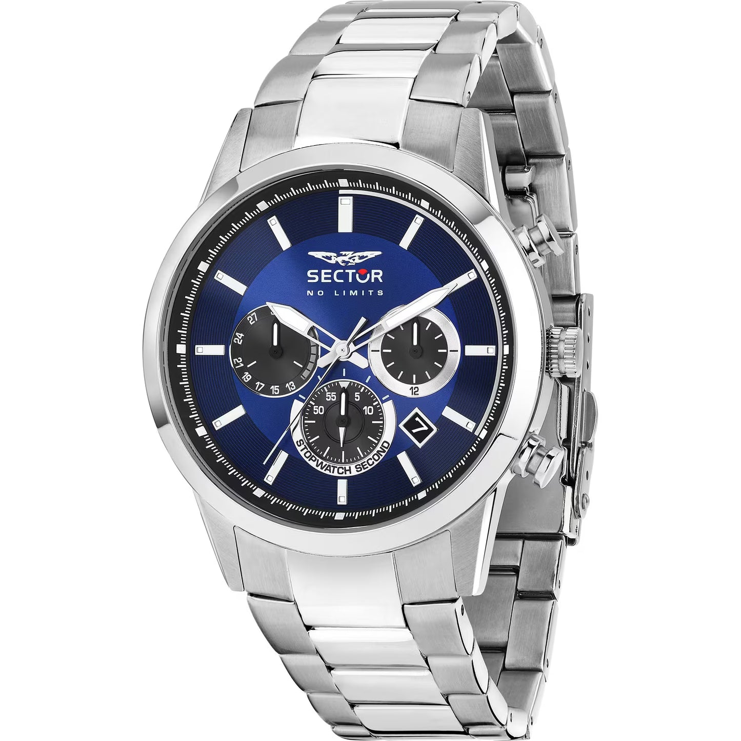 Orologio Sector 660 Chrono 42 Mm Acciaio Braccialato Blu