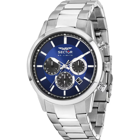 Orologio Sector 660 Chrono 42 Mm Acciaio Braccialato Blu