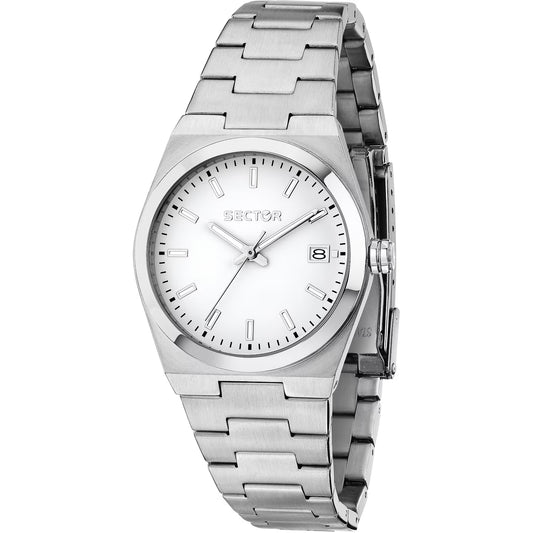 Orologio Donna Sector C300 34 Mm Acciaio Braccialato Bianco