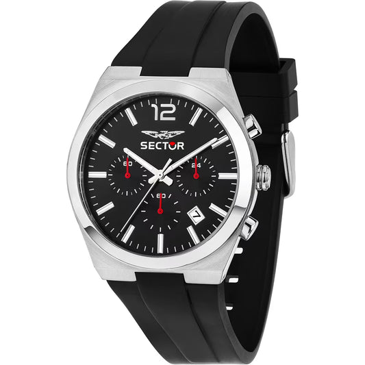 Orologio Sector C300 Chrono 42 Mm Cinturino Gomma Nera