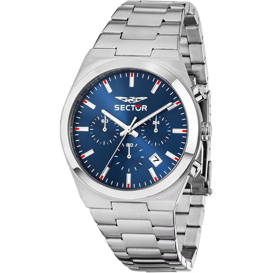 Orologio Sector C300 Chrono 42 mm Acciaio Braccialato Satinato Blu