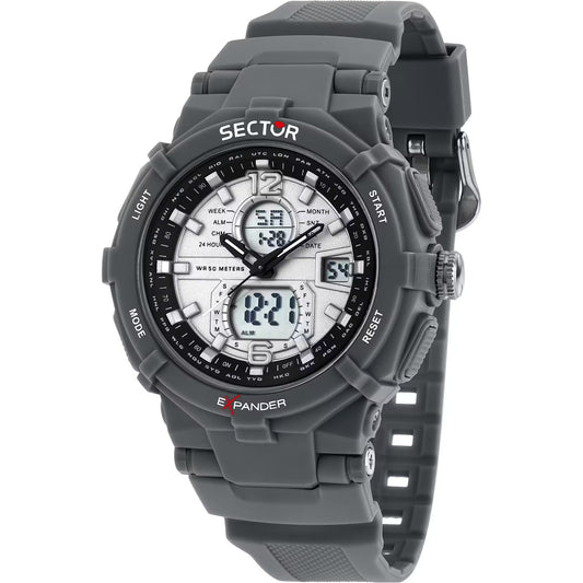 Orologio Sector Ex-09 50 mm Policarbonato Grigio