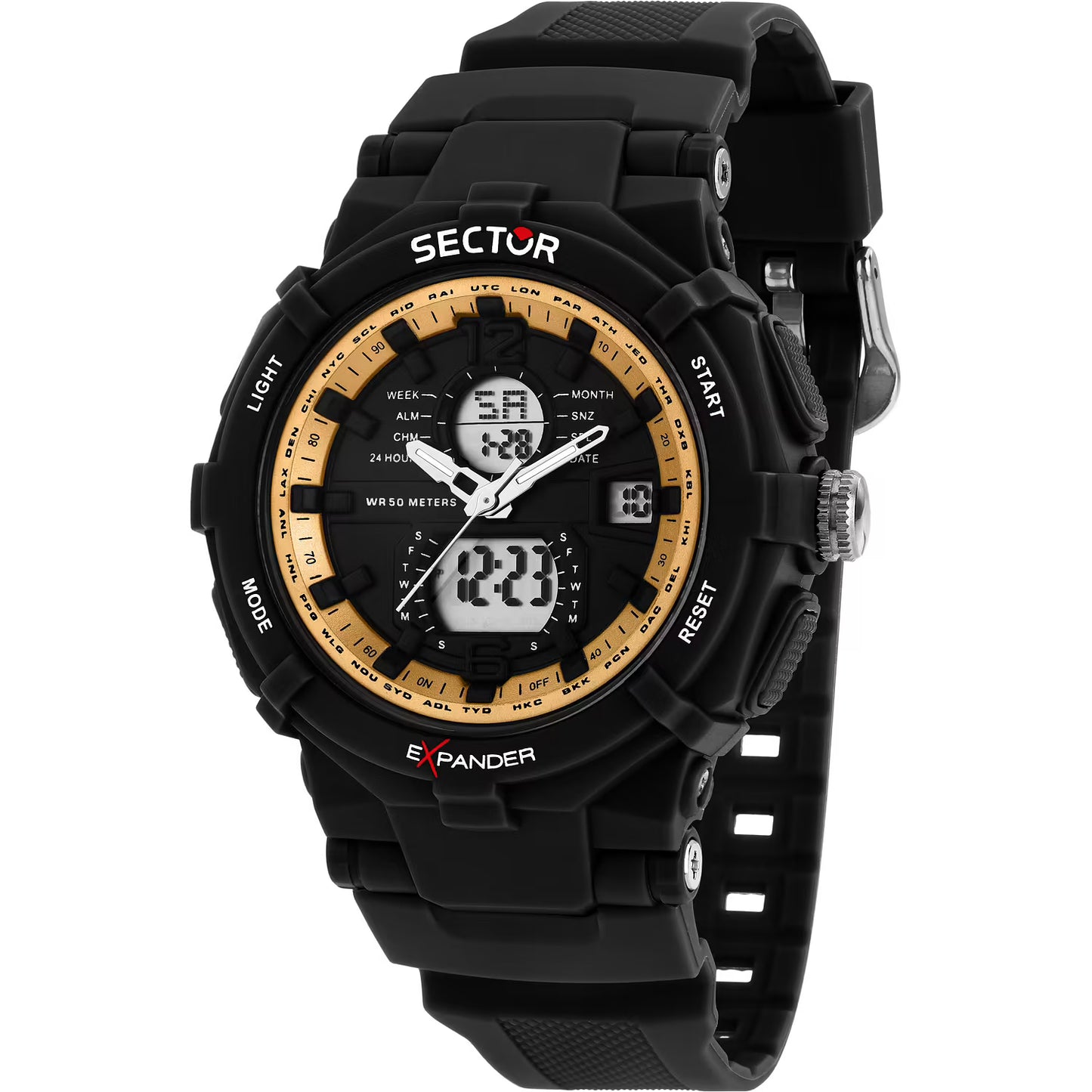 Orologio Sector Ex-09 50 mm Policarbonato Nero