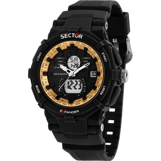 Orologio Sector Ex-09 50 mm Policarbonato Nero