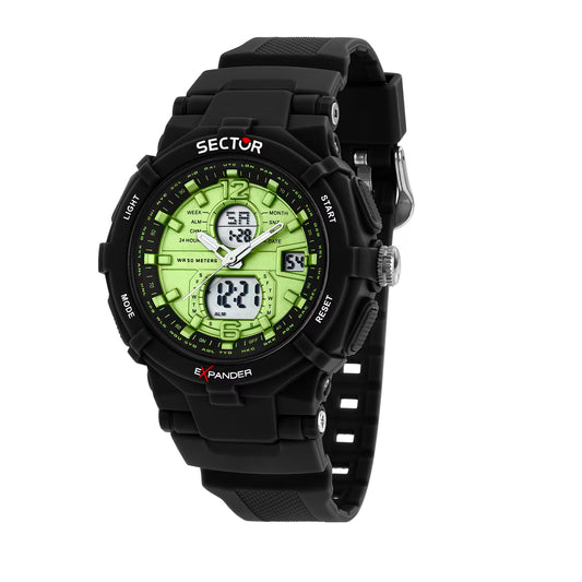 Orologio Sector Ex-09 50 mm Policarbonato Nero