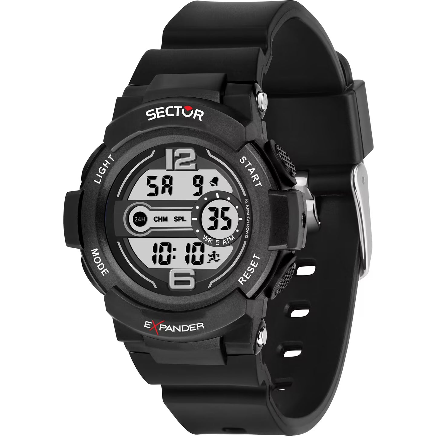 Orologio Sector Ex-16 Digitale Chrono Alarm 40 mm Policarbonato Nero
