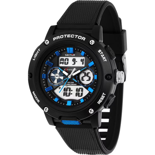 Orologio Sector Ex-45 Analogico Digitale 43 mm Policarbonato Nero