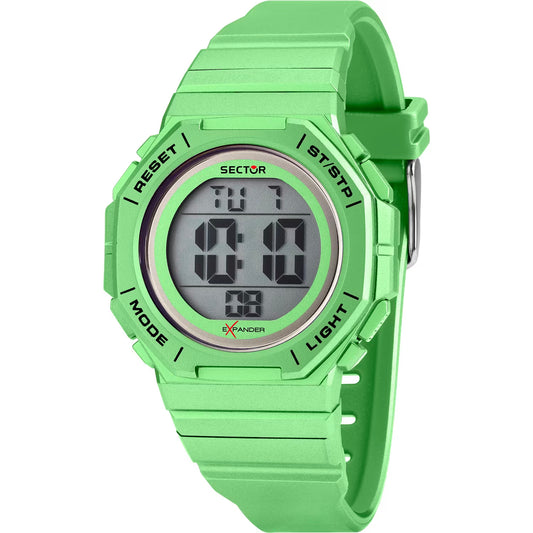 Orologio Sector Ex-50 Digitale 40 Mm Policarbonato Cinturino Gomma Verde Menta