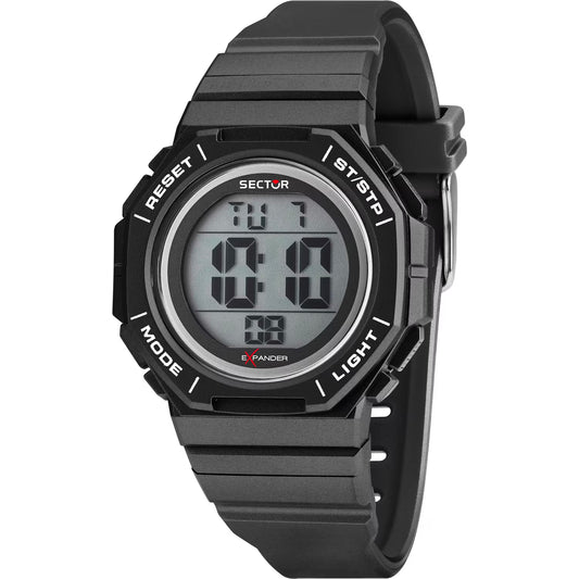 Orologio Sector Ex-50 Digitale 40 Mm Policarbonato Cinturino Gomma Nera