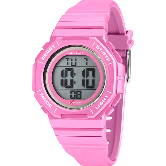 Orologio Sector Ex-50 Digitale 40 Mm Policarbonato Cinturino Gomma Rosa