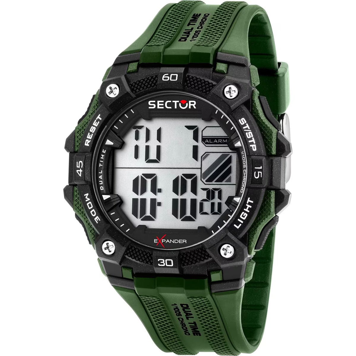 Orologio Sector Ex-51 Digitale 49 Mm Policarbonato Cinturino Gomma Verde