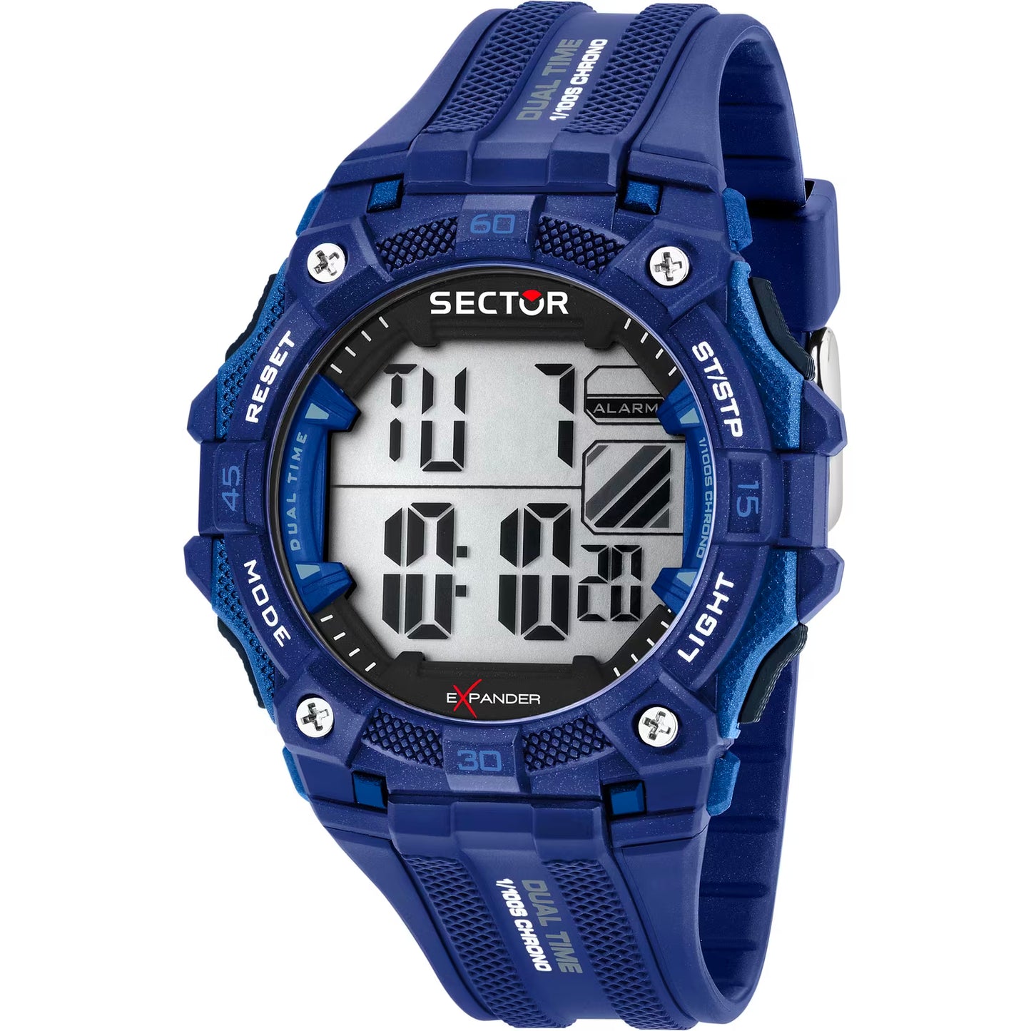 Orologio Sector Ex-51 Digitale 49 Mm Policarbonato Cinturino Gomma Blu