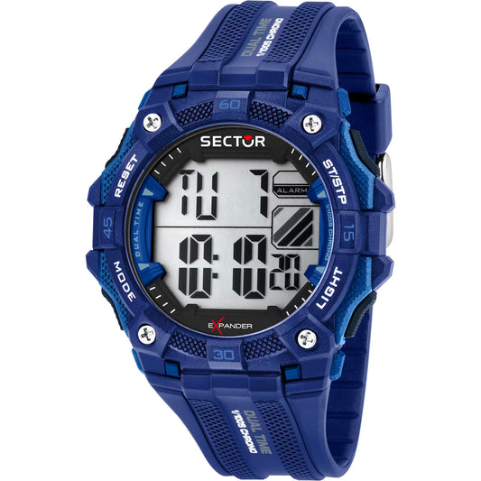 Orologio Sector Ex-51 Digitale 49 Mm Policarbonato Cinturino Gomma Blu