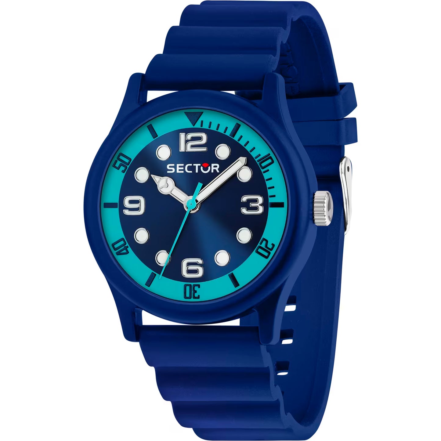 Orologio Sector H2O 41 Mm Policarbonato Cinturino Gomma Blu