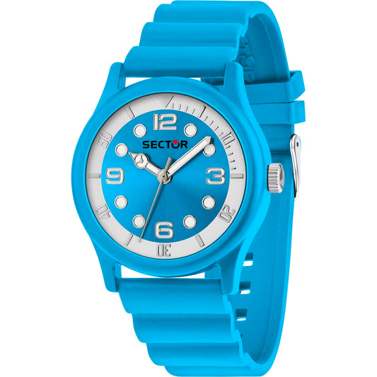 Orologio Sector H2O 41 Mm Policarbonato Cinturino Gomma Azzurra