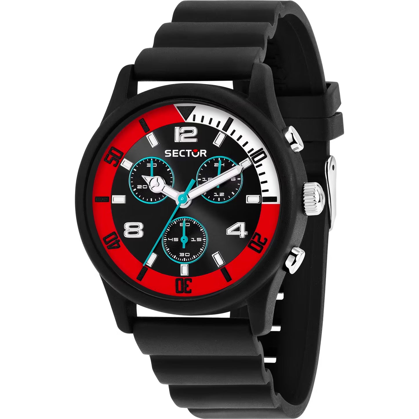 Orologio Sector H2O Chrono 43 Mm Policarbonato Cinturino Gomma Nero