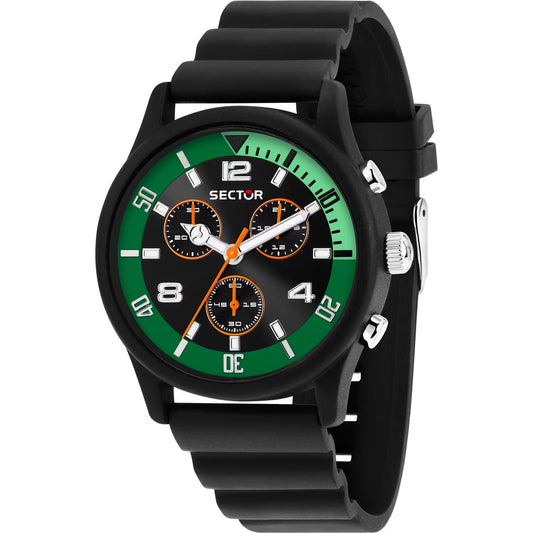 Orologio Sector H2O Chrono 43 Mm Policarbonato Cinturino Gomma Nero