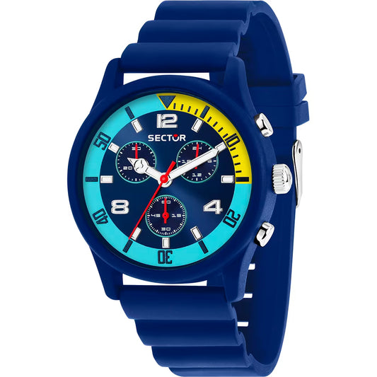 Orologio Sector H2O Chrono 43 Mm Policarbonato Cinturino Gomma Blu