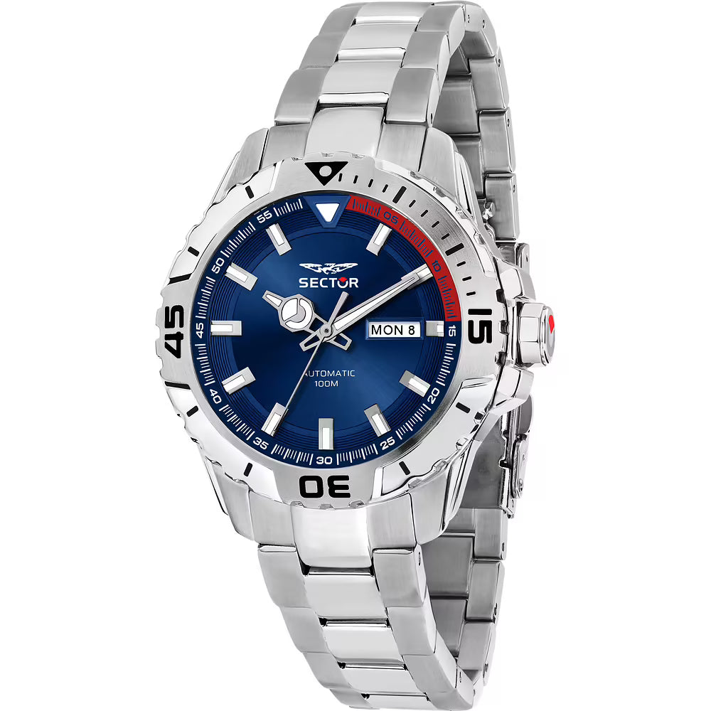 Orologio Sector Legend Auto 43 mm Acciaio Braccialato Blu