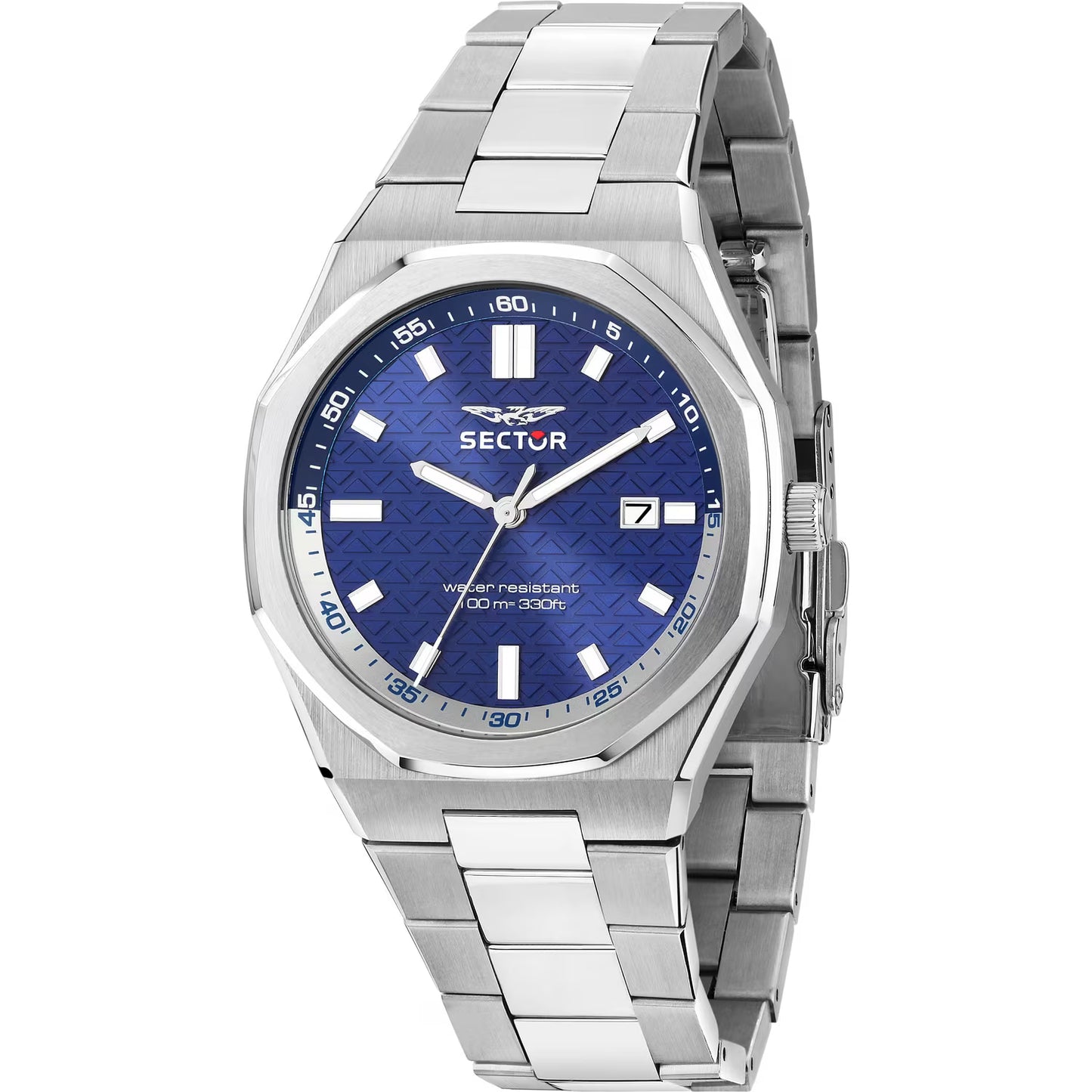 Orologio Sector Otto150 42 Mm Acciaio Braccialato Quadrante Blu