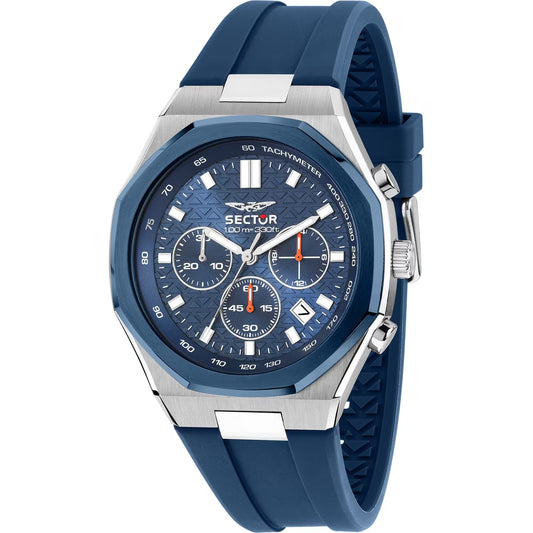 Orologio Sector Otto150 Chrono 42 Mm Acciaio Gomma Blu