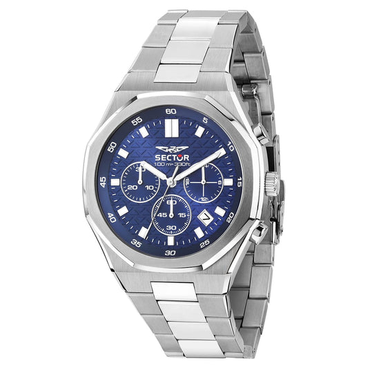 Orologio Sector Otto150 Chrono 42 Mm Acciaio Braccialato Quadrante Blu