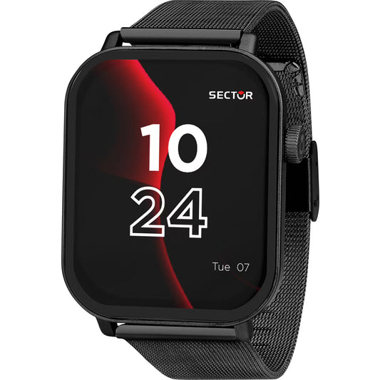 Orologio Smartwatch Sector S-07 Smart Digital Braccialato Maglia Milanese Pvd Nero