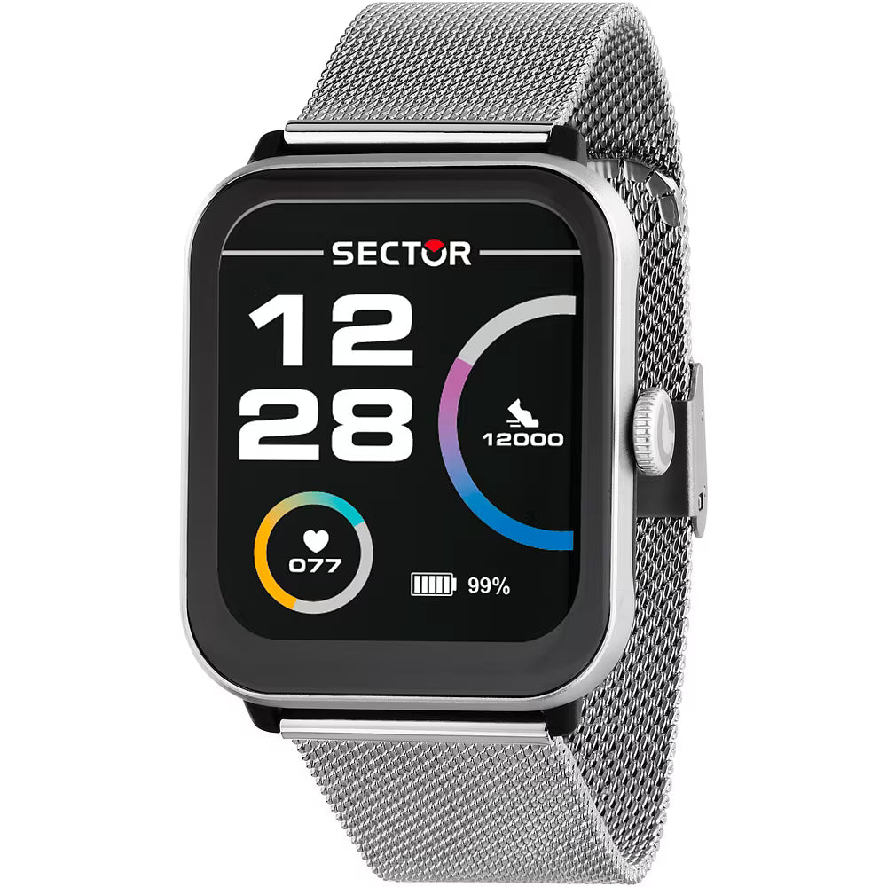 Orologio Smartwatch Sector S-08 Smart Digital Braccialato Maglia Milanese
